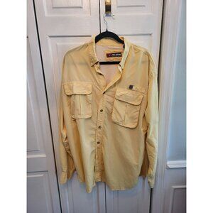 4/$19 Men's Yellow Reel Legends Performance Shirt Long Sleeved XL Gorpcore